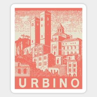 Urbino Italy Vintage Travel Design Magnet